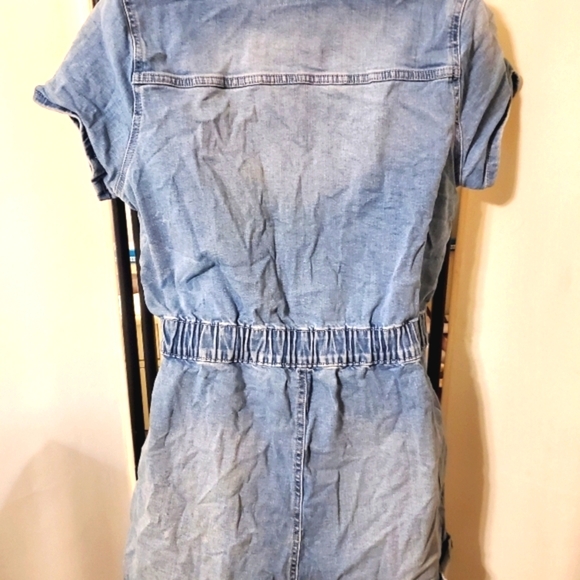✨ Celebrity Pink Denim Romper Medium (7-9) Juniors Cute Casual 👖☀️ - Picture 7 of 12